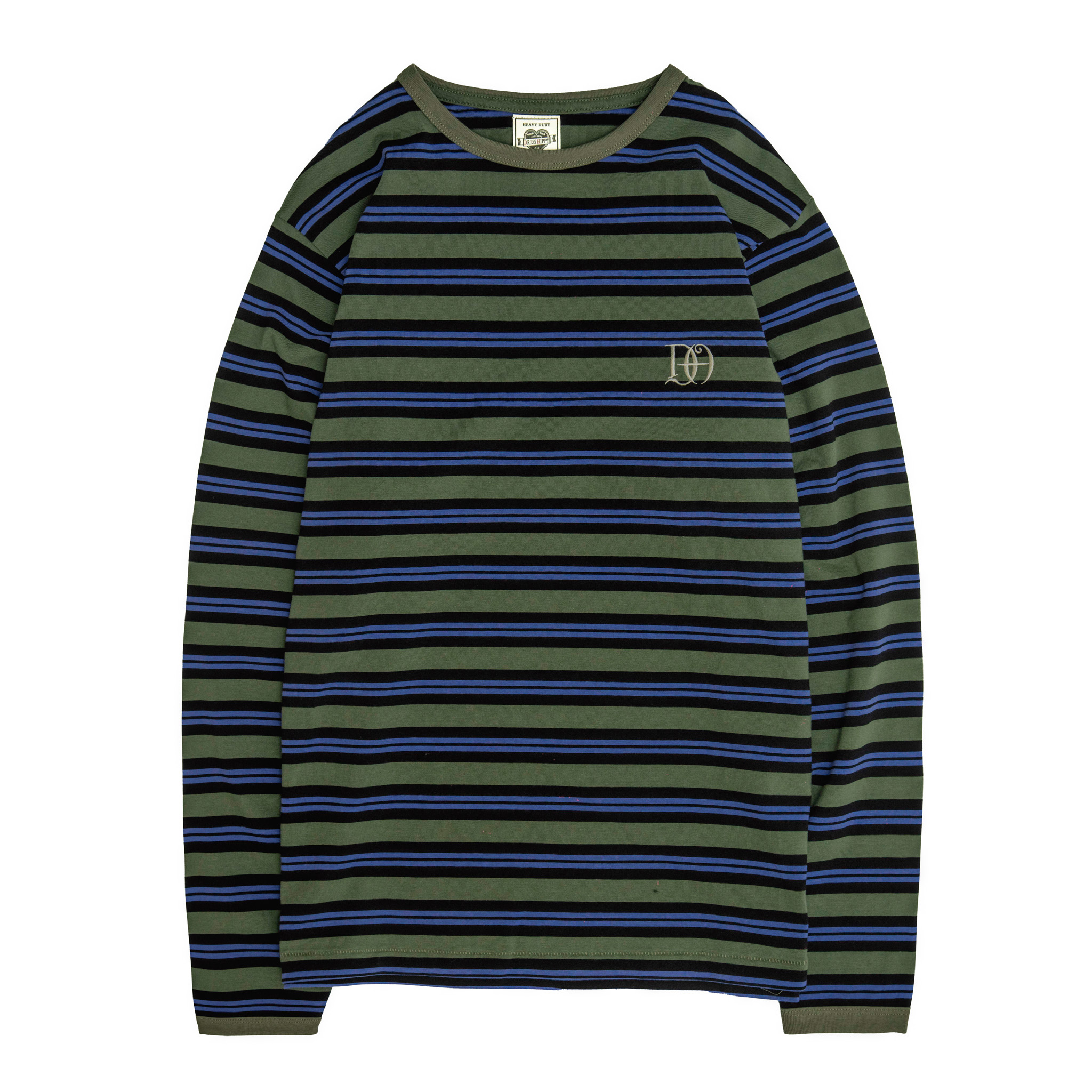 DRESS HIPPY/DH MULTI BORDER L/S TEE (GREEN)