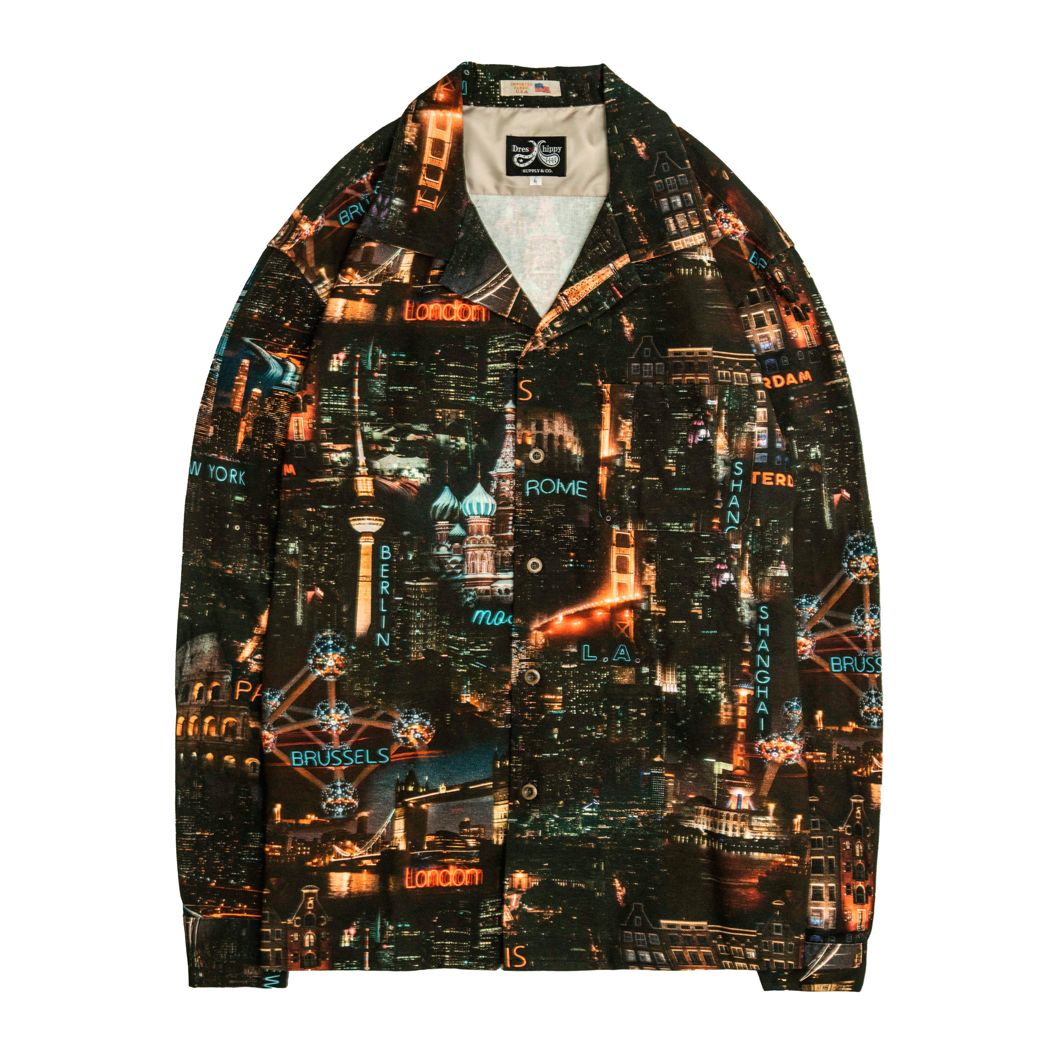 DRESS HIPPY / THE WORLD USA L/S SHIRT (BLACK)