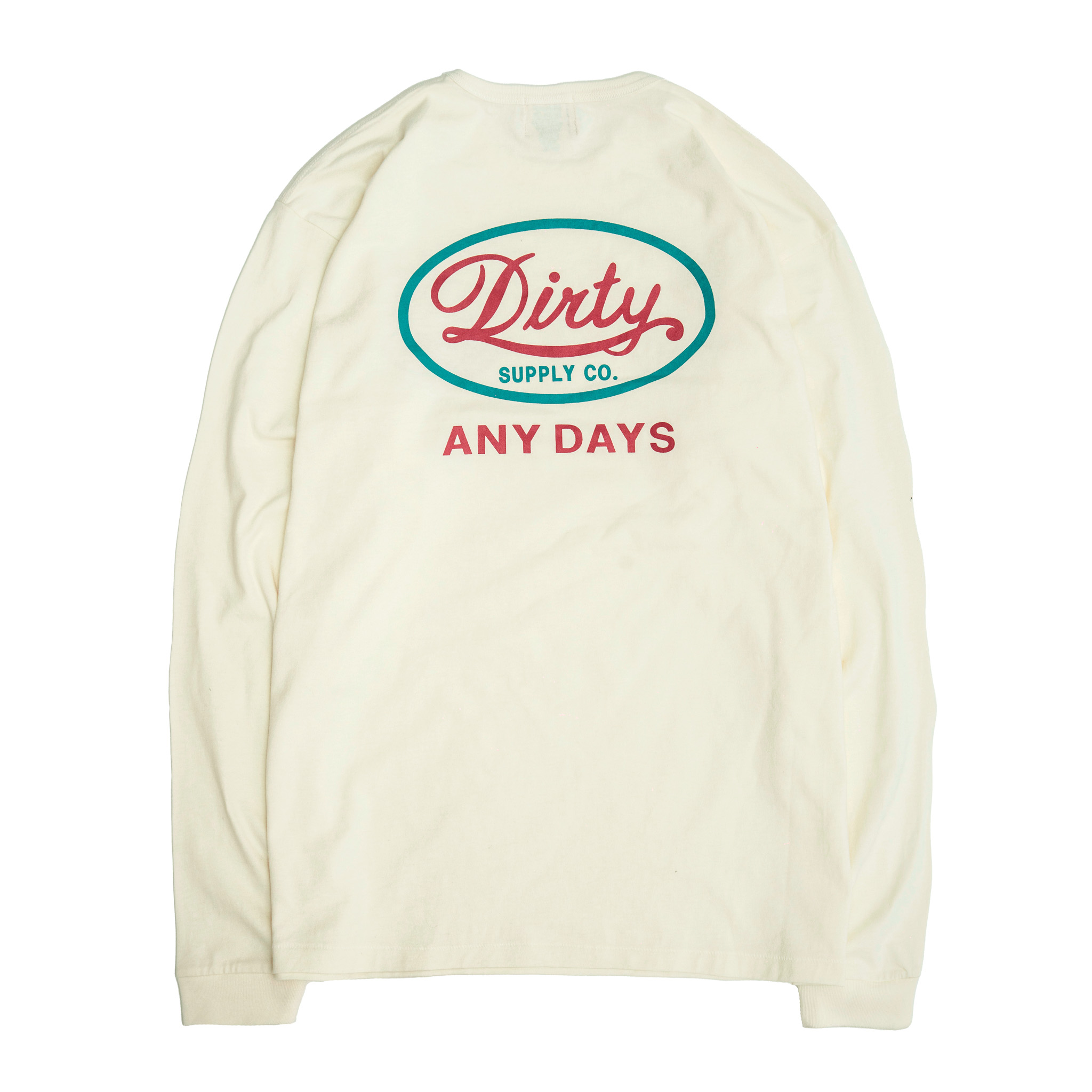 AT-DIRTY/ANY DAYS L/S TEE (NATURAL)