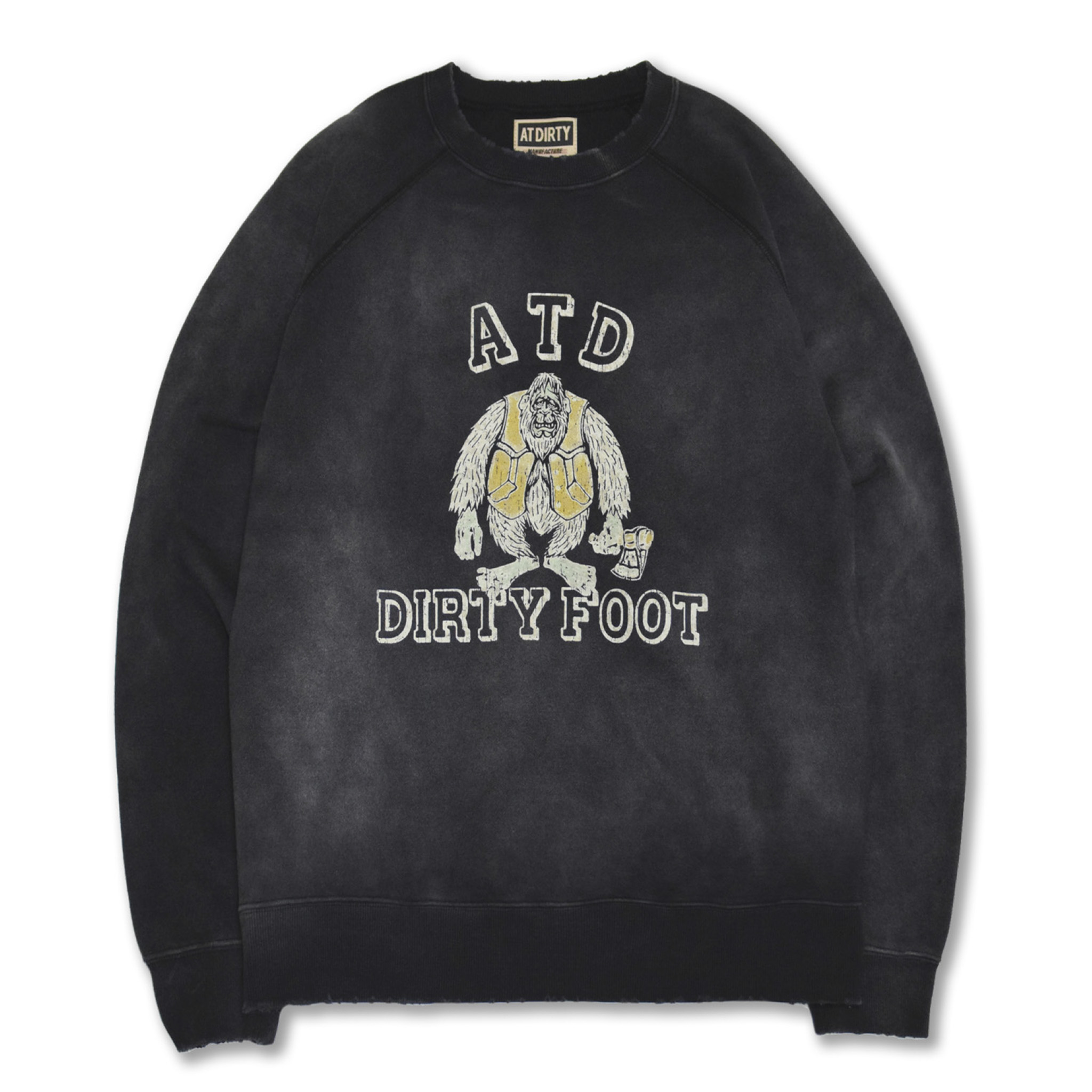 AT-DIRTY/DIRTY COLLEGE SWEAT (V.BLACK)