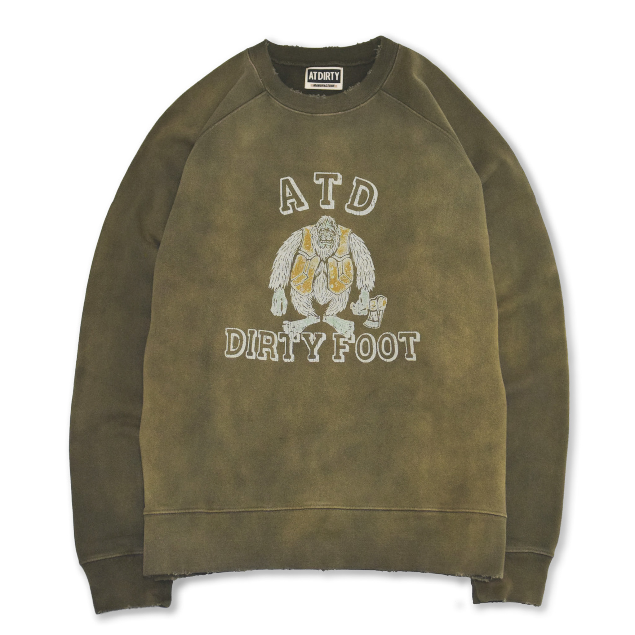 AT-DIRTY/DIRTY COLLEGE SWEAT (V.OLIVE)