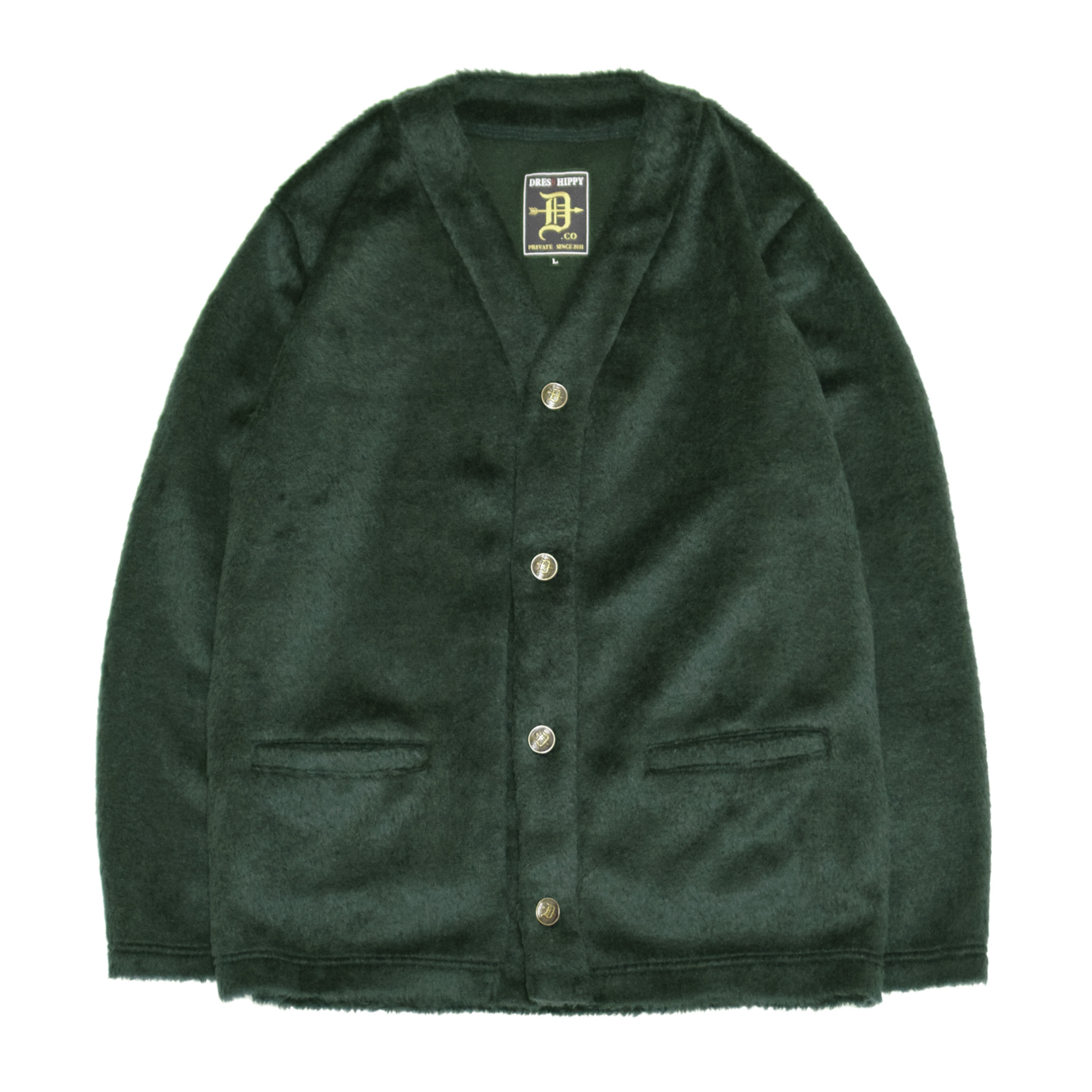DRESS HIPPY/GRUNGE KNIT CARDIGAN (GREEN)