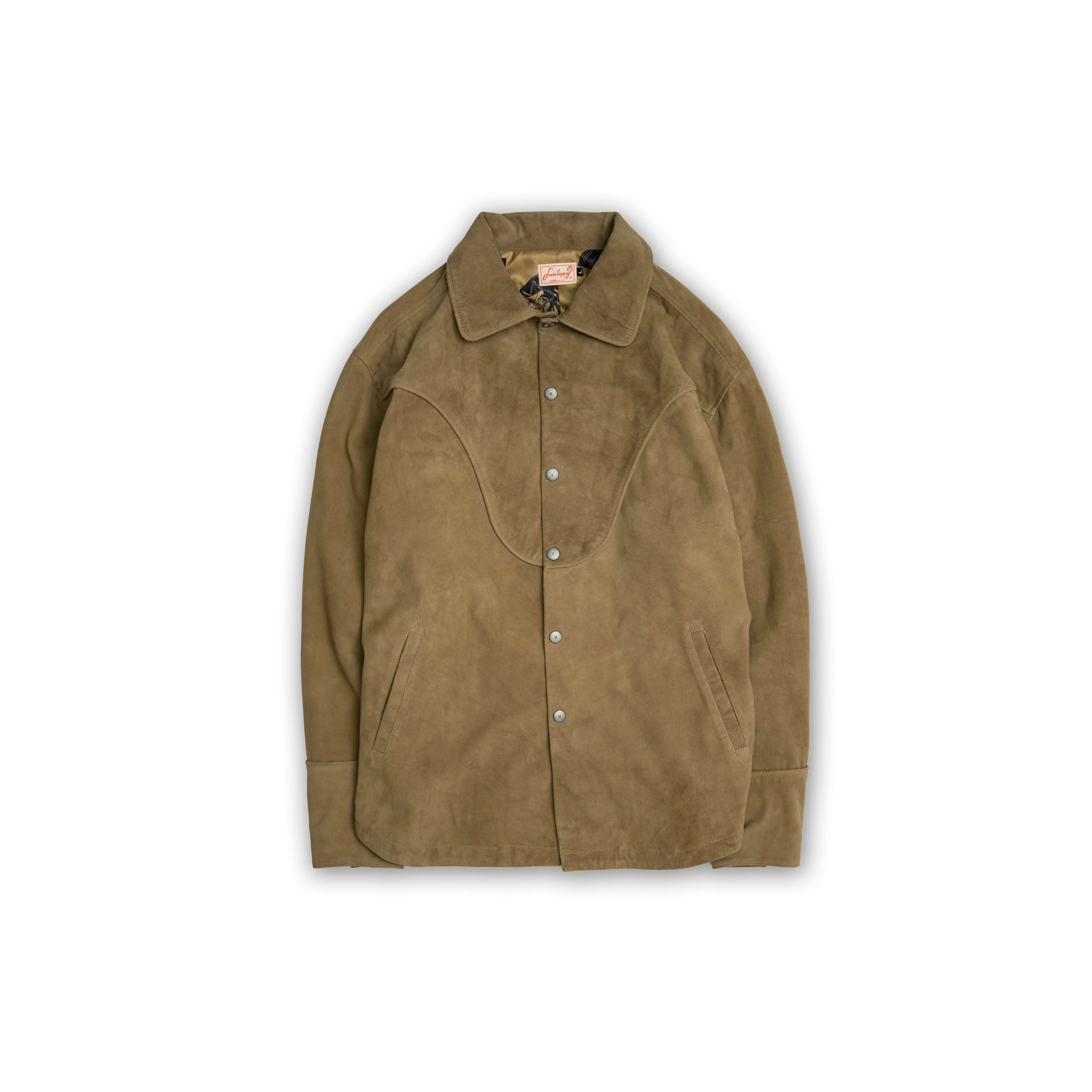DRESS HIPPY/WOOD STOCK SUEDE SHIRT JACKET (BEIGE)