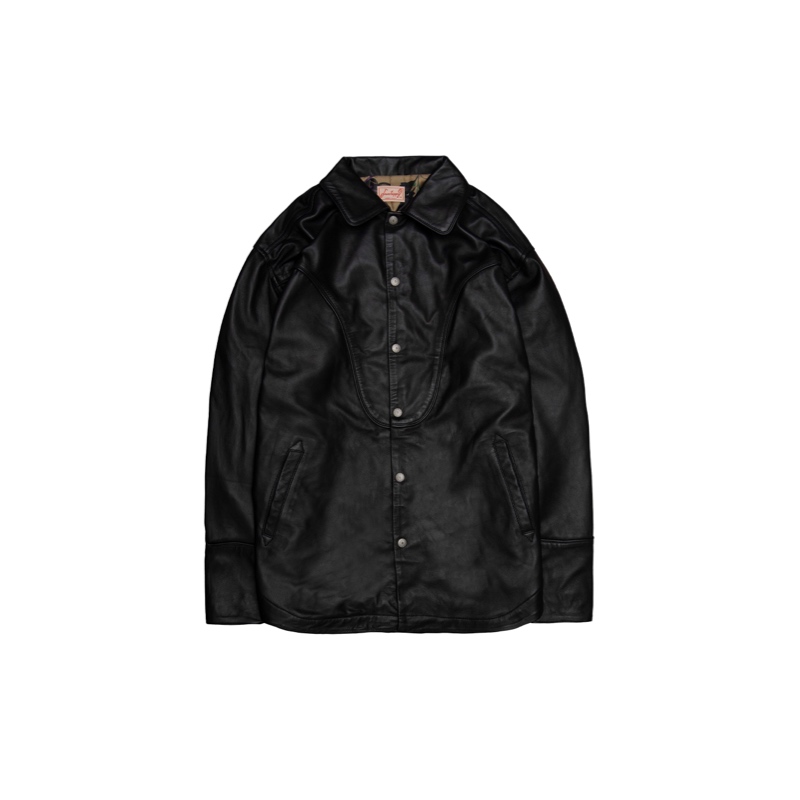 DRESS HIPPY/WOOD STOCK LEATHER JACKET (BLACK)