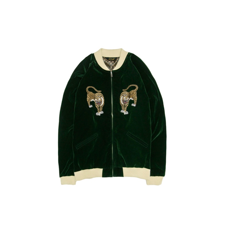 DRESS HIPPY/TIGER SOUVENIR JACKET (GREEN)