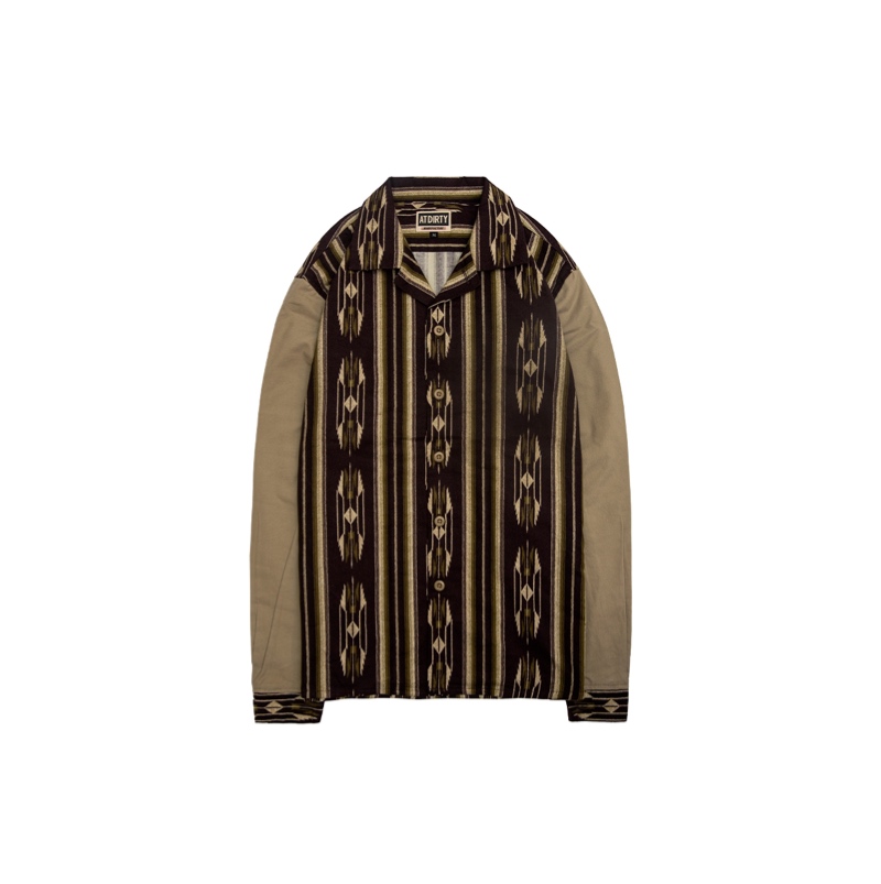 AT-DIRTY/OLD NAVAJO L/S SHIRT (BROWN)