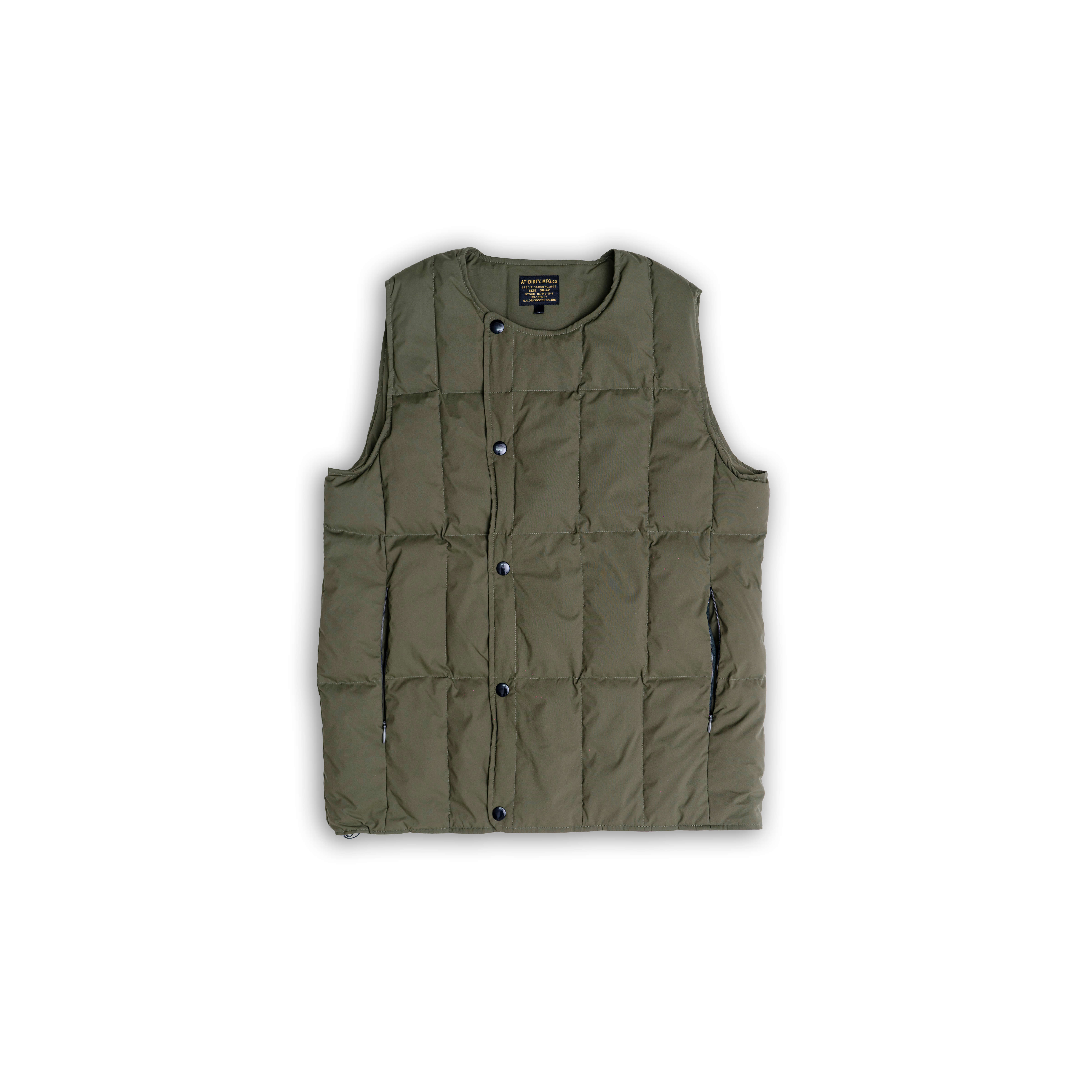 AT-DIRTY/ATD-ARMOR DOWN VEST (OLIVE)