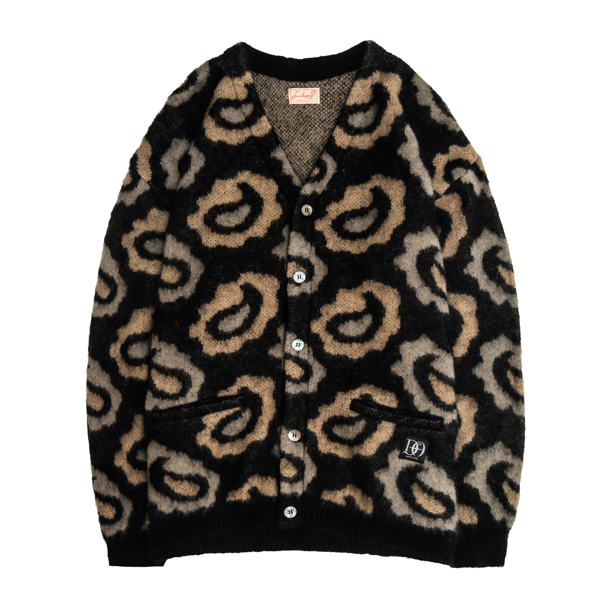 DRESS HIPPY/DH PAISLEY MOHAIR CARDIGAN (BLACK)