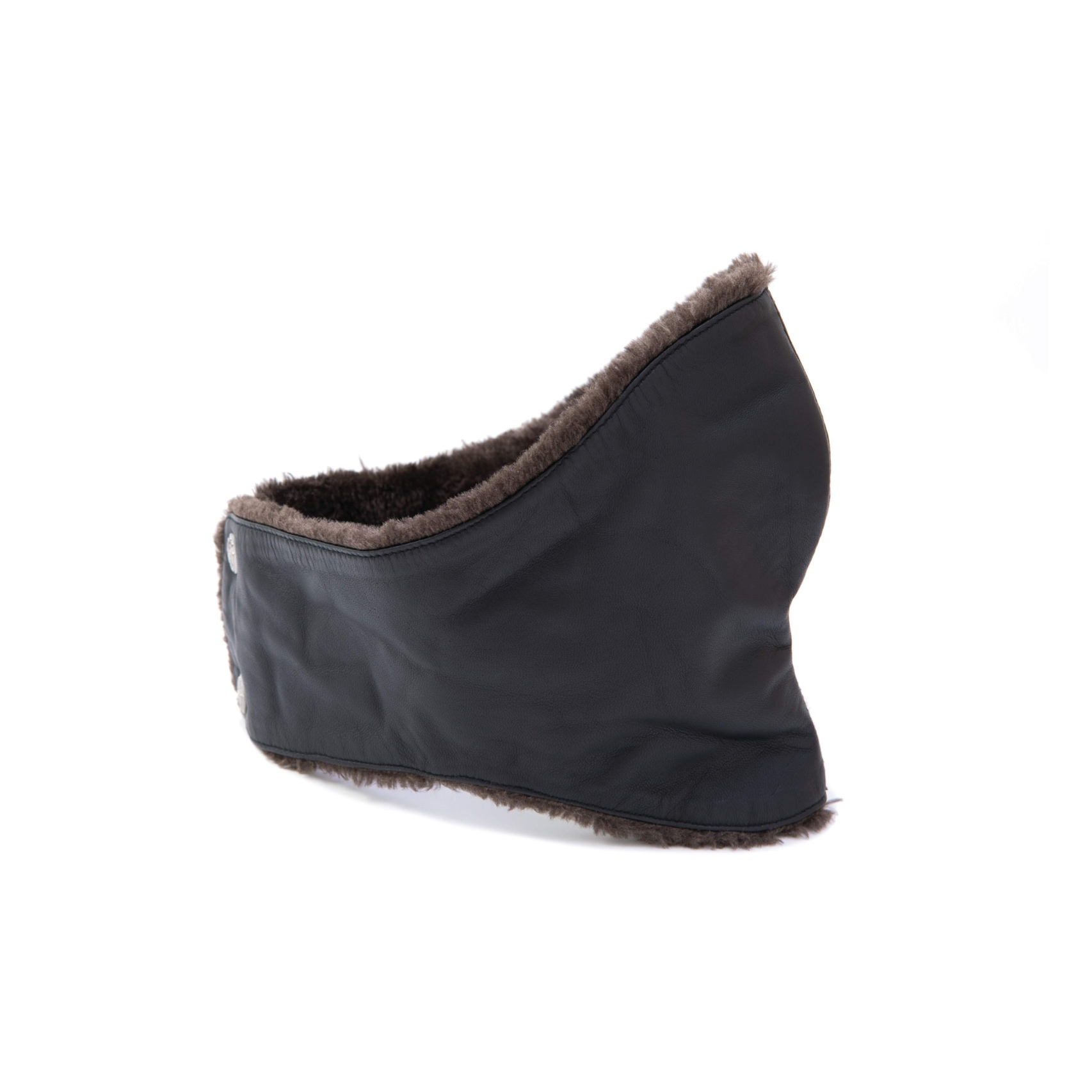 AT-DIRTY/LEATHER NECK WARMER (BLACK)