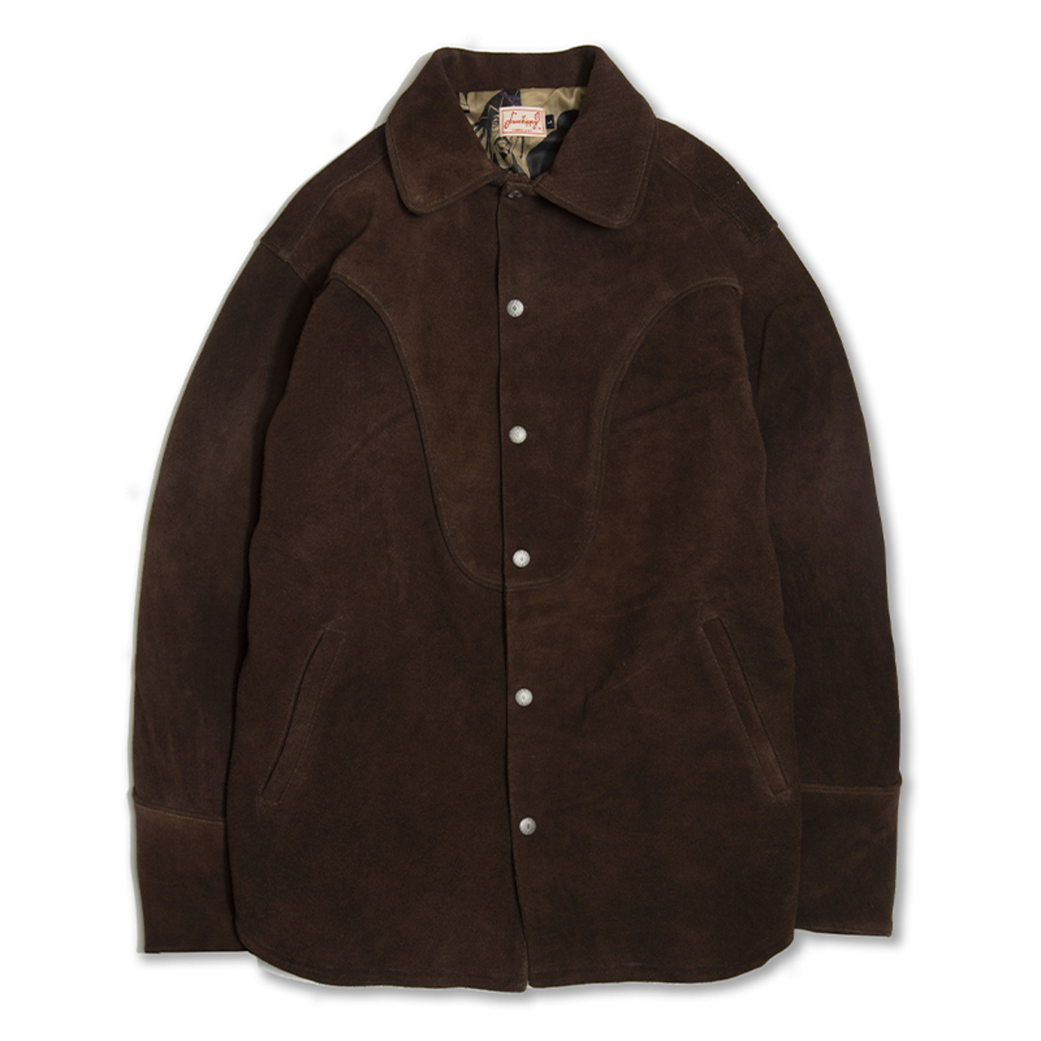 DRESS HIPPY/WOOD STOCK LEATHER JACKET (S.BROWN)