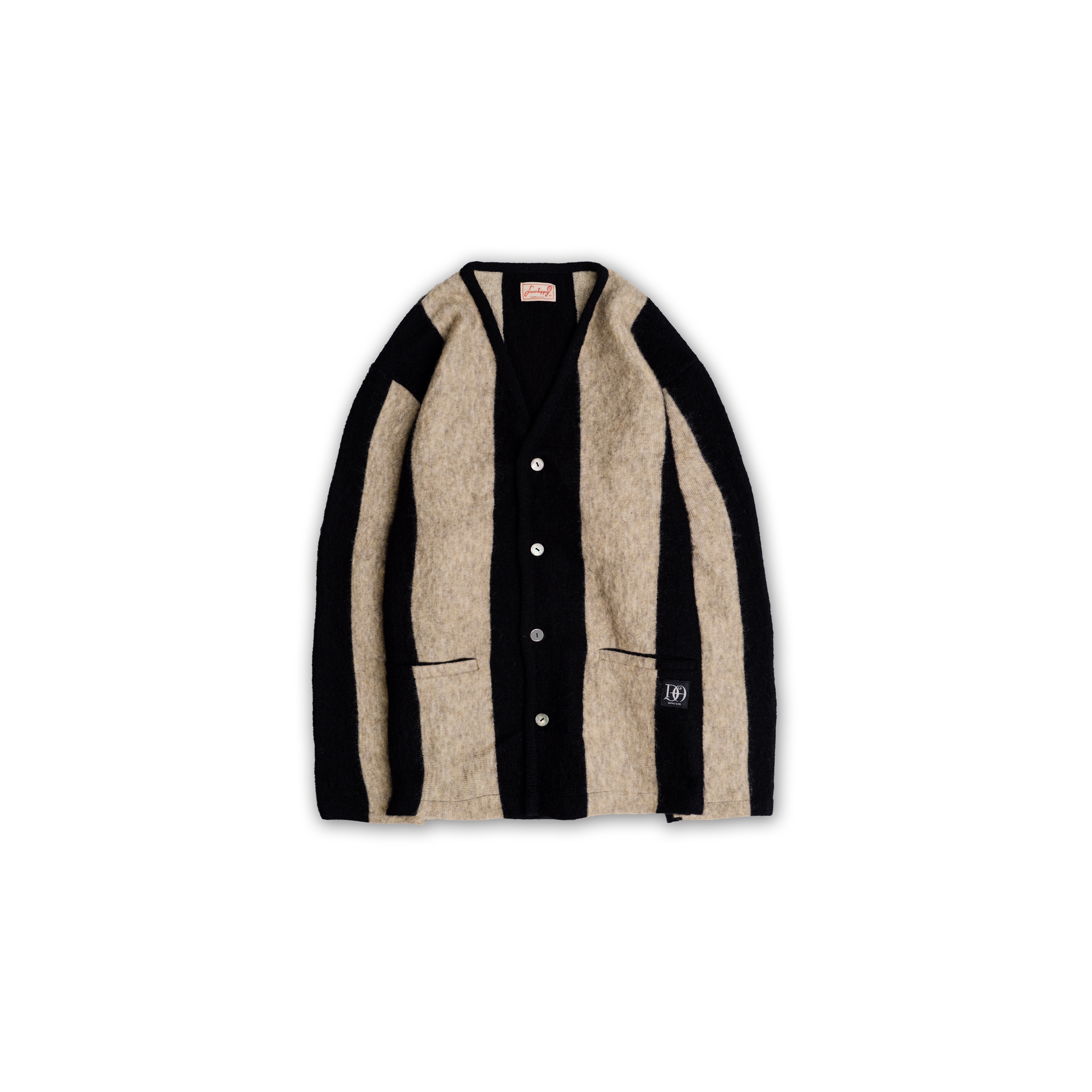 DRESS HIPPY / DH-MOHAIR CARDIGAN(STRIPE) (BLACK×NATURAL)