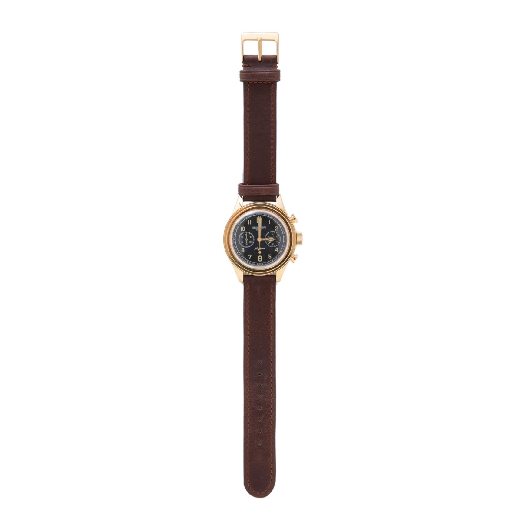 DRESS HIPPY/MILL SUPERIOR WATCH (GOLD×BROWN)