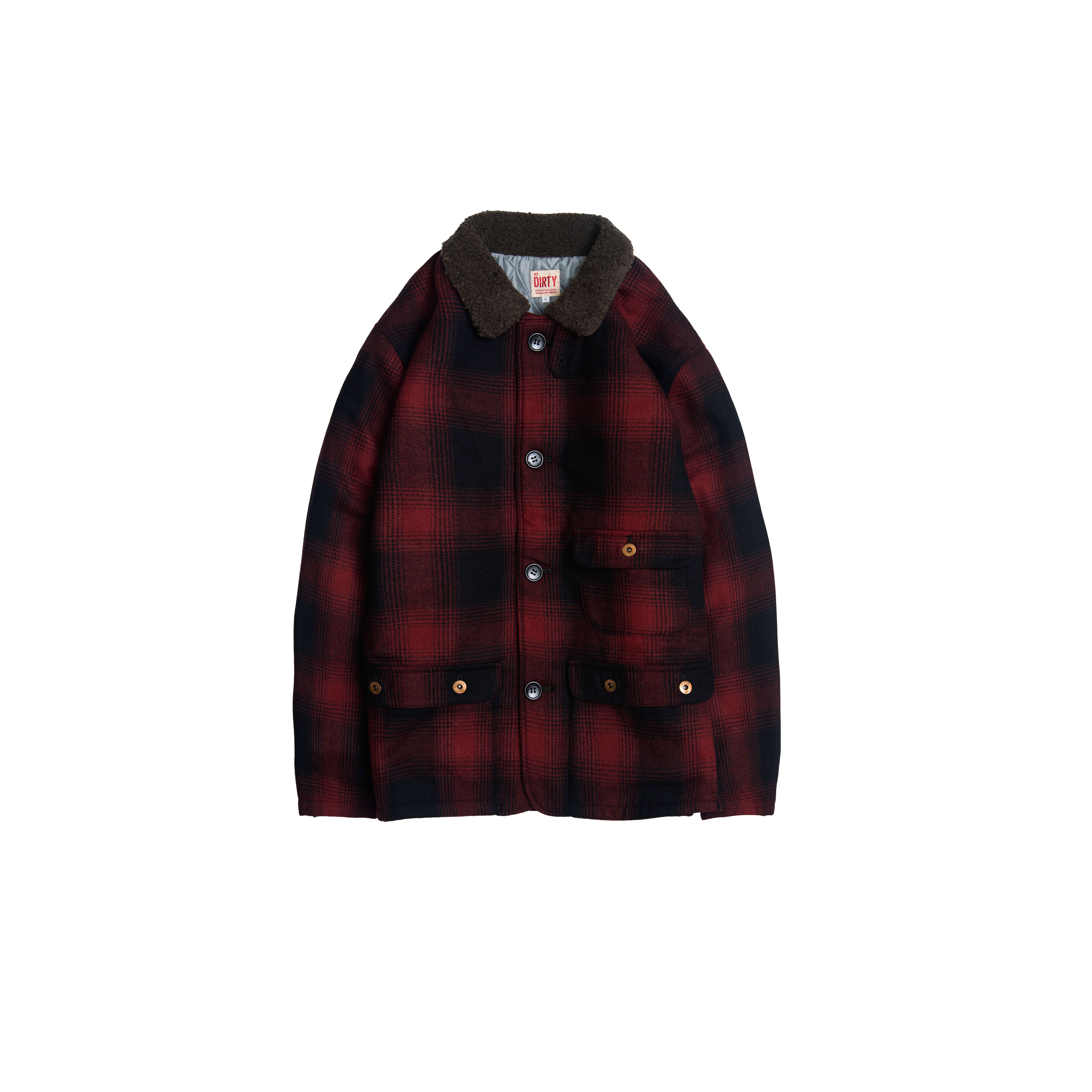 AT-DIRTY/FORESTER COAT -CHECK- (RED)