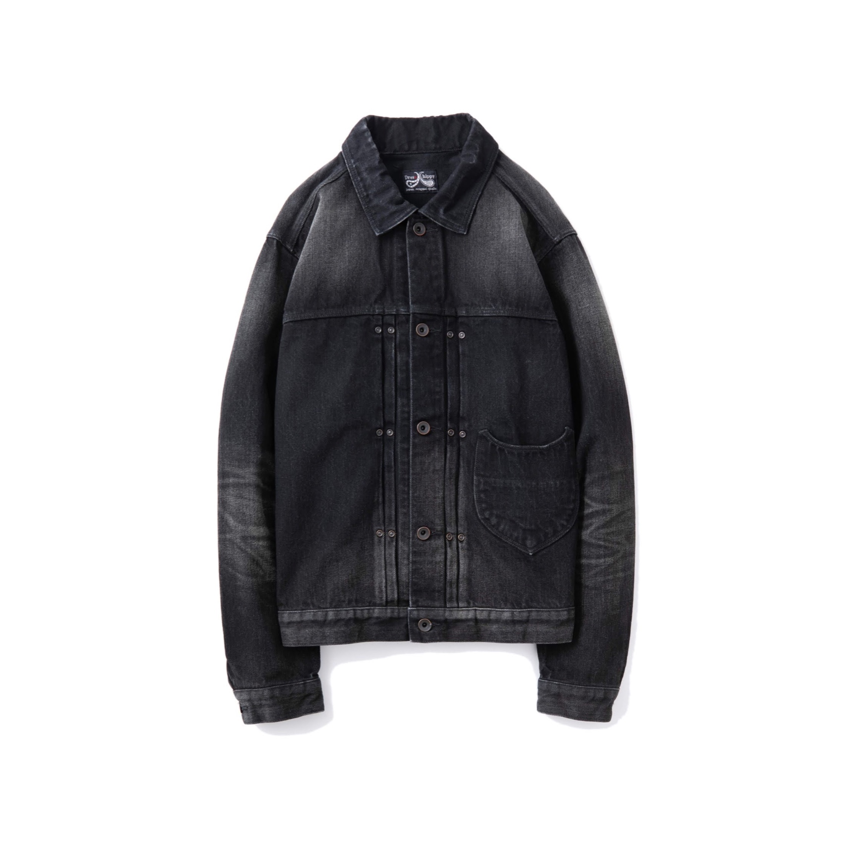DRESS HIPPY/OLDMAN JACKET VINTAGE TYPE (BLACK DENIM)