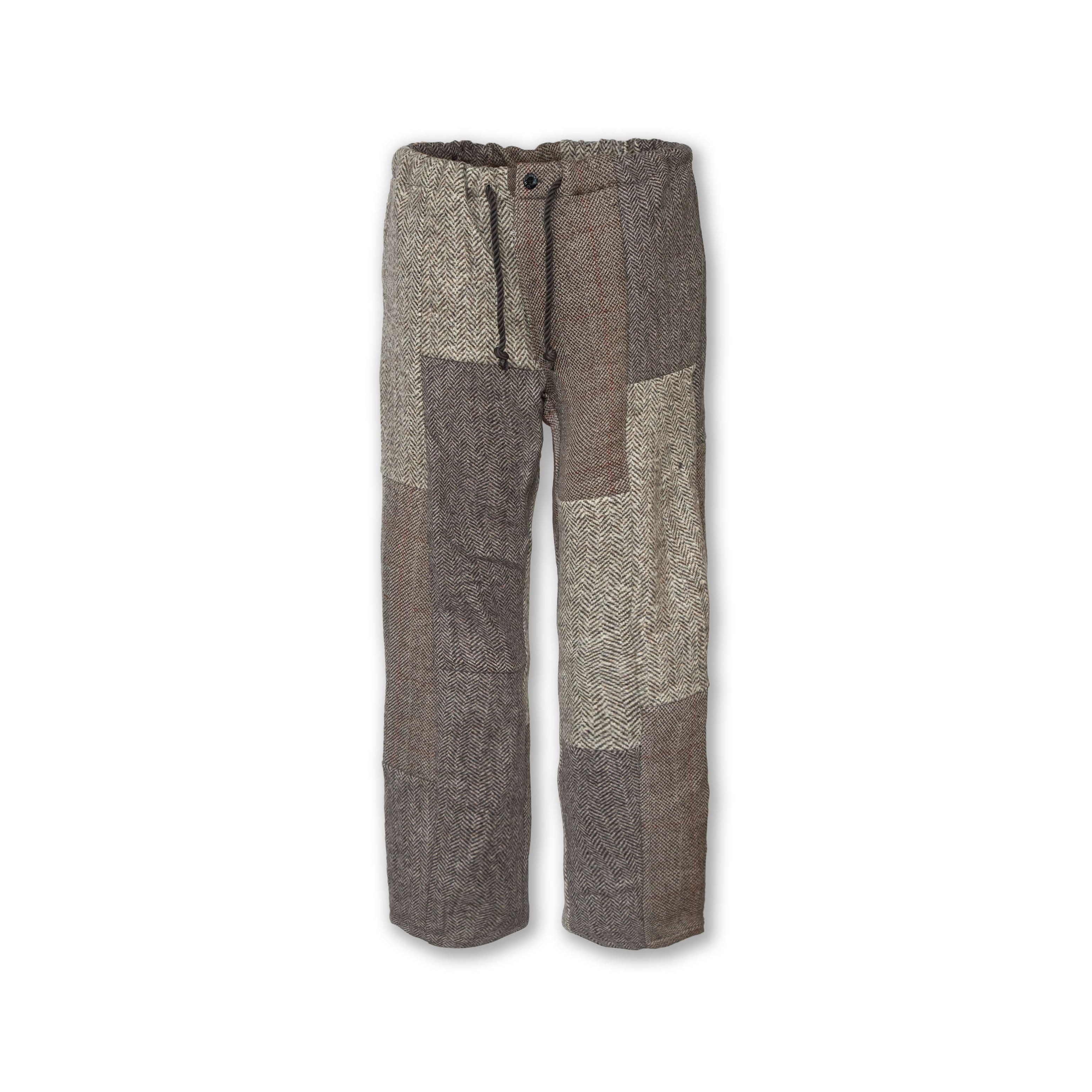 DRESS HIPPY/HARRIS PATCHWORK EASY PANTS (BROWN MIX)